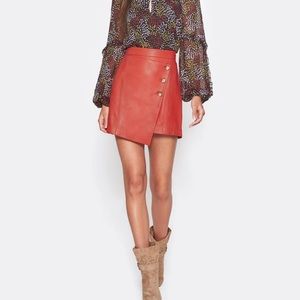 NWT Joie Eberta Leather Skirt